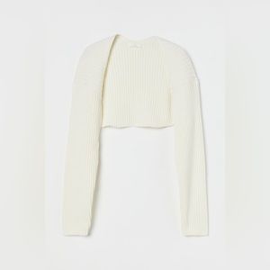 Rib-Knit Bolero Sweater